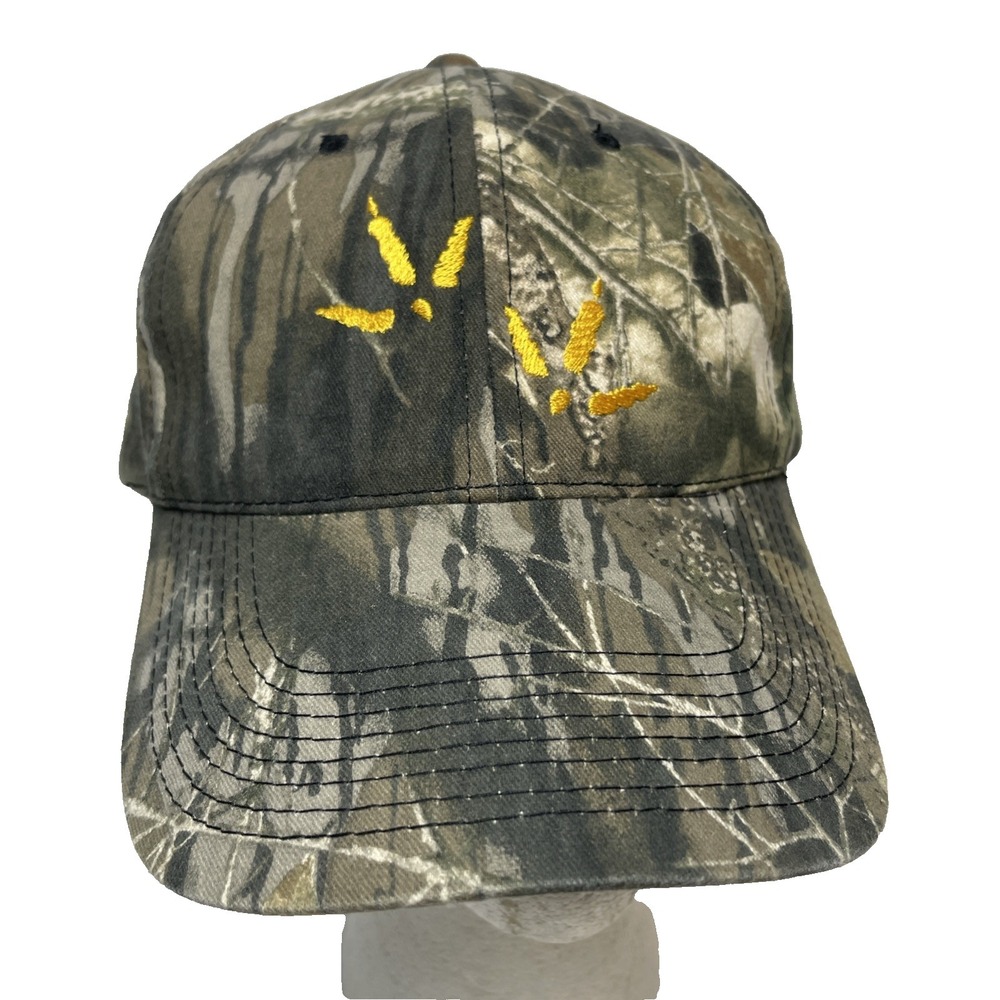 Vintage Mossy Oak Camo Turkey Tracks Hunting Hat SnapBack Adjustable